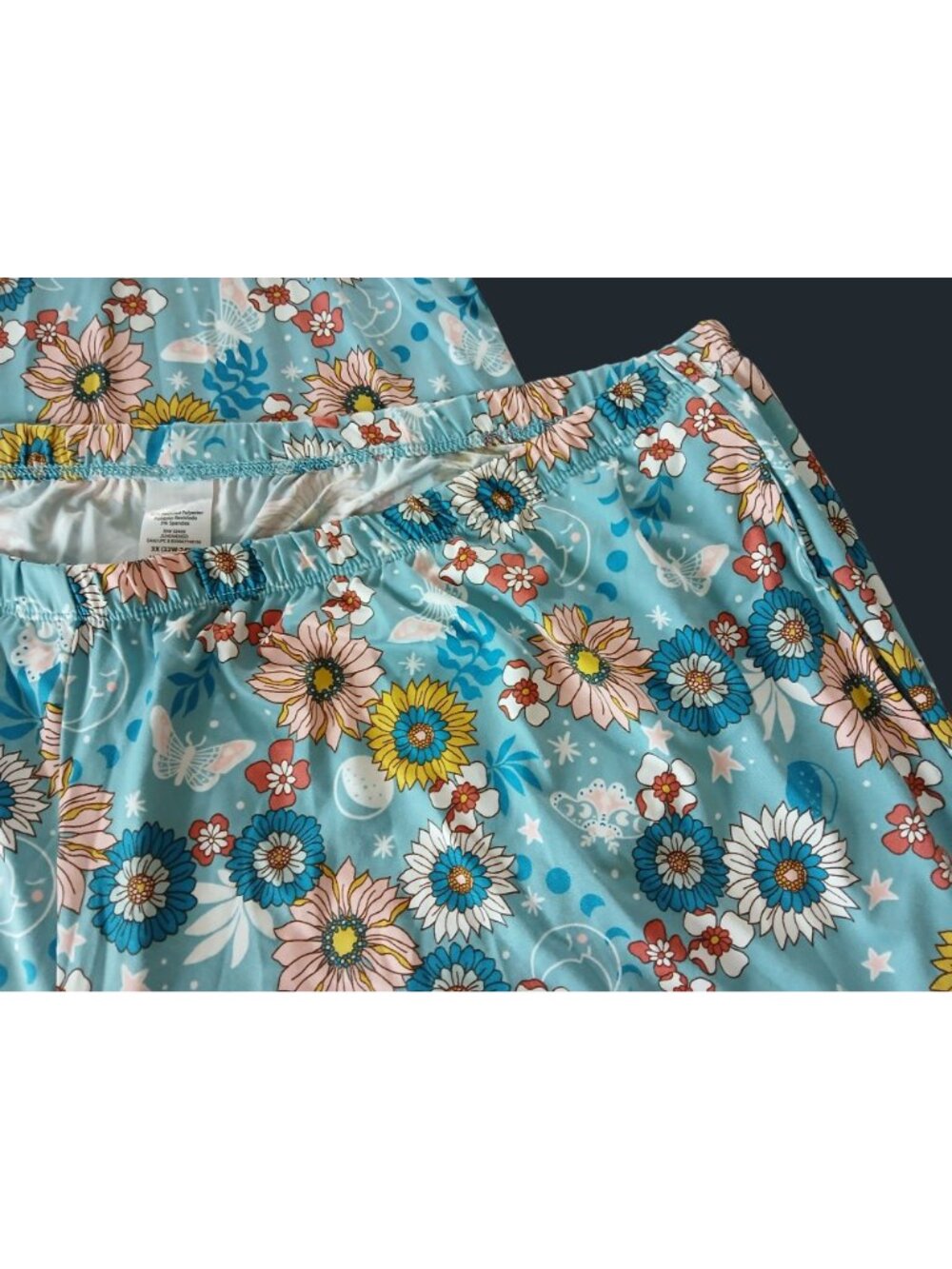 Joyspun PJs Plus Size Floral Pajama Set 3X Tank Top Shorts Recycled Poly Pockets - Picture 11 of 13